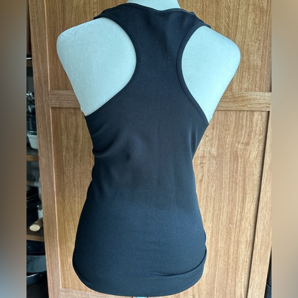 Black Athletic Ribbed Tank - Picture 2 of 2